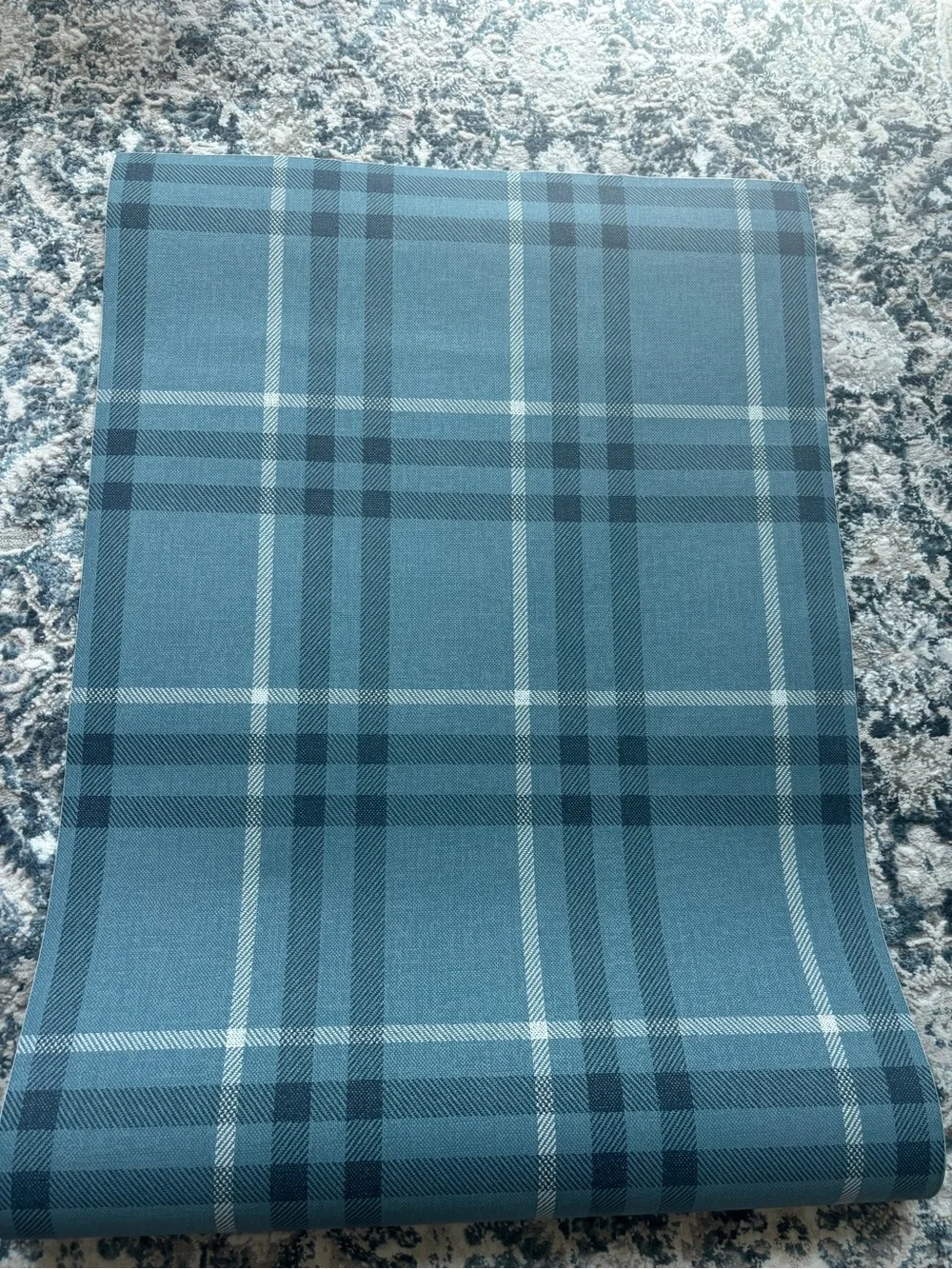 Gracie Oaks Linen & Ebony Plaid Peel-and-Stick Wallpaper